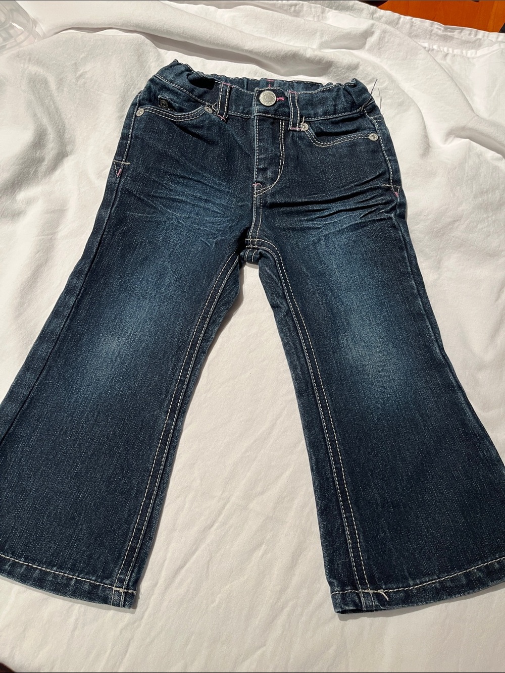 2T Cherokee Dark Blue Stretch Bootcut Jeans for Kids